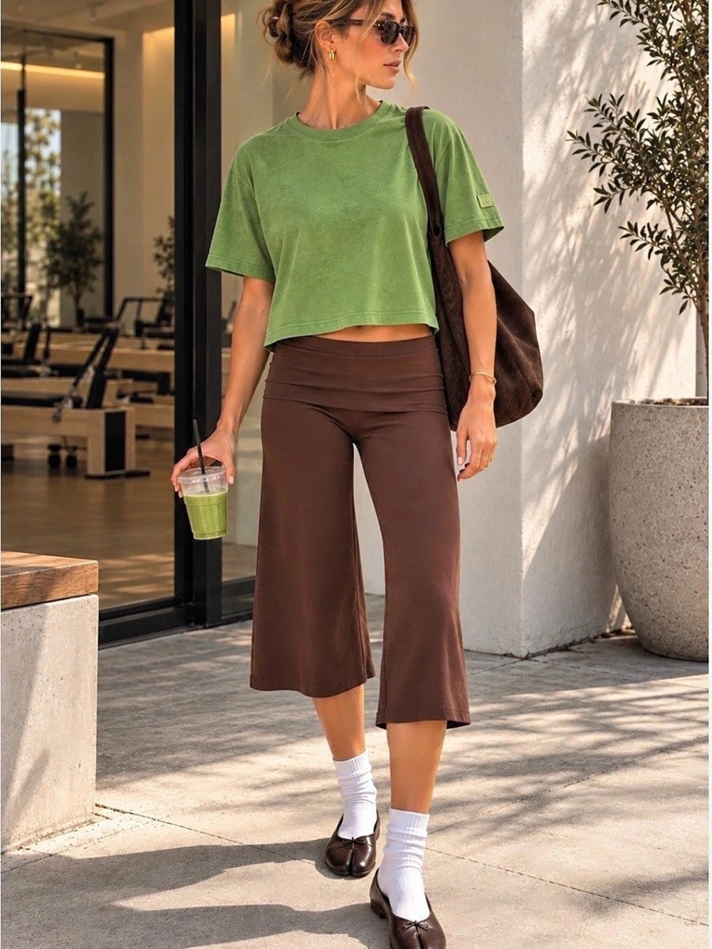 Set Active Set Basics Classic Cotton Tee in Matcha Green